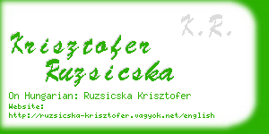 krisztofer ruzsicska business card